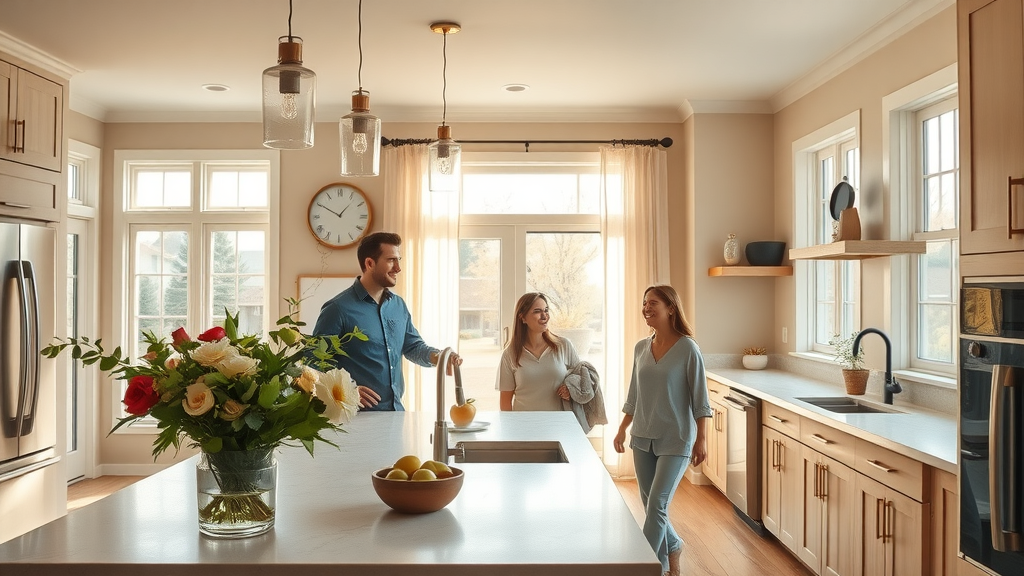 Beautifully remodeled Eugene kitchen with fresh flowers and sunlight—kitchen renovation Eugene Oregon