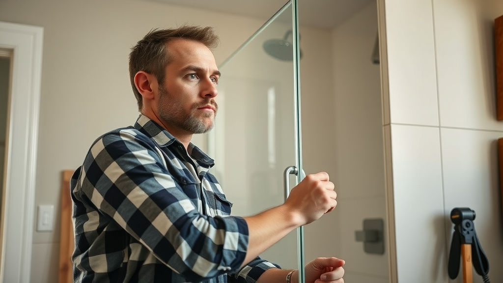 modern budget-friendly shower being installed by local Eugene Oregon contractor